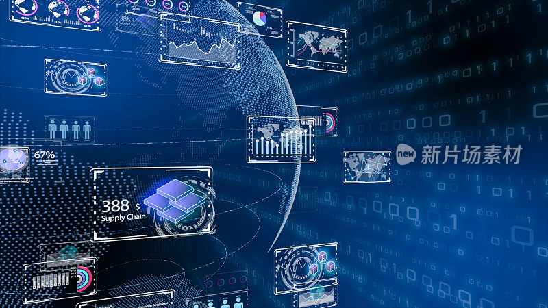 5G/6G和AI技术，全球通信网络概念。6 g业务图。全球业务。